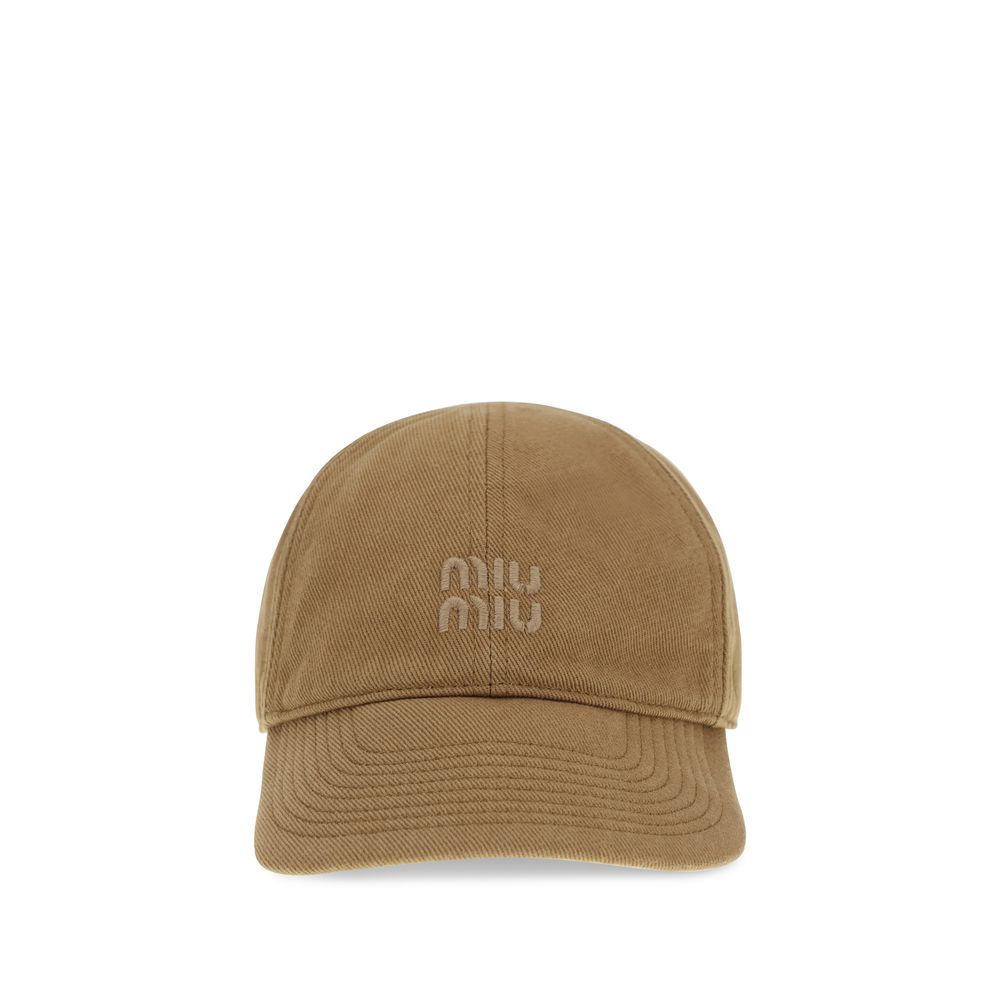Miu Miu Beige Baumwollkappe (Baseball Cap)