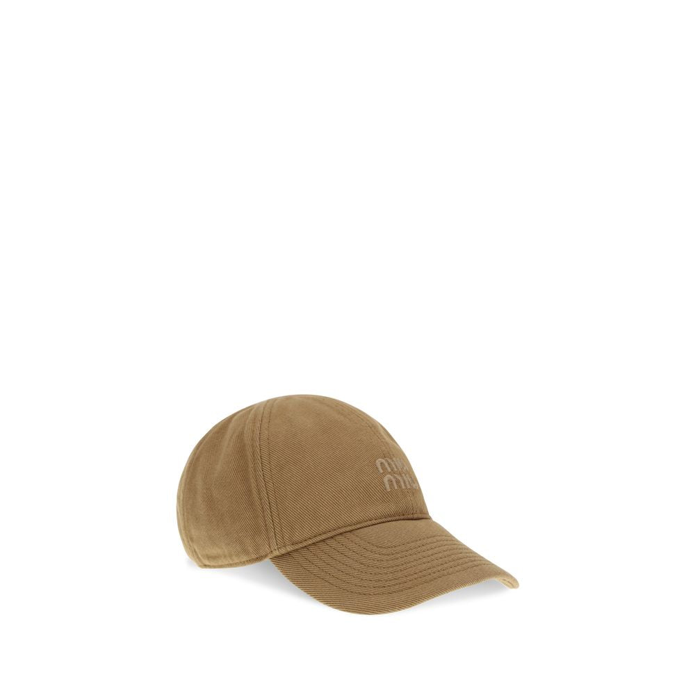 Miu Miu Beige Baumwollkappe (Baseball Cap)-2