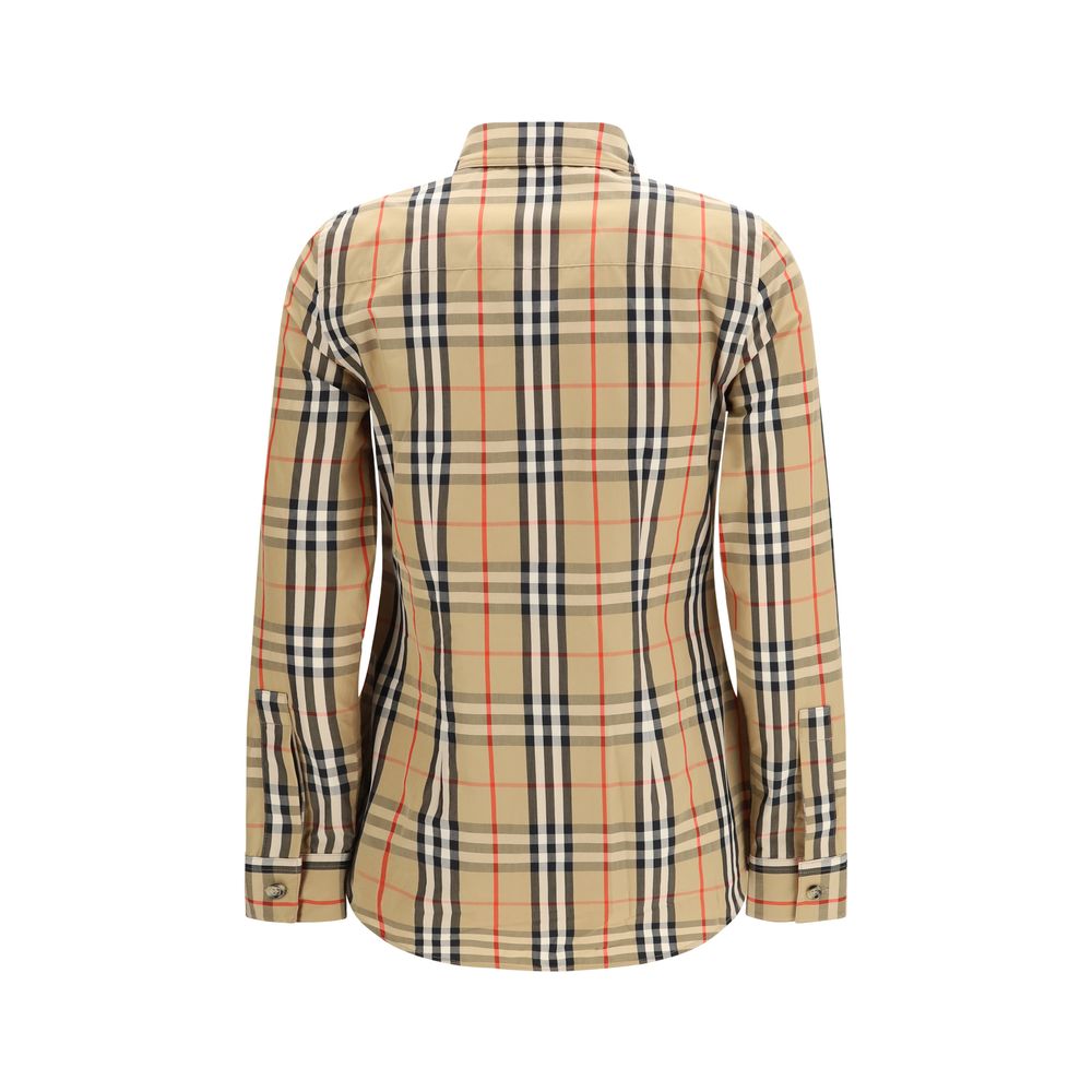 Burberry Mehrfarbiges Baumwollhemd mit Muster-2