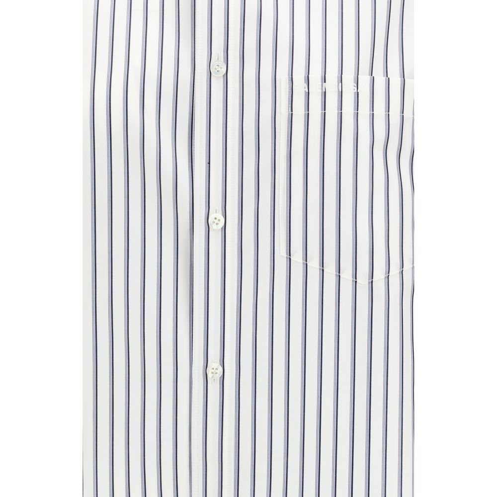 Balenciaga Weißes Baumwollhemd mit kurzen Ärmeln-3