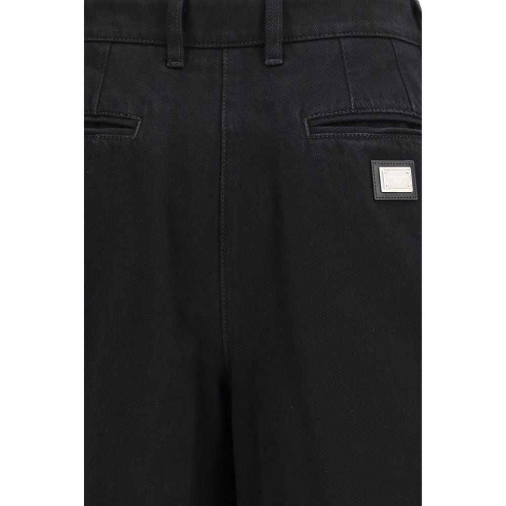 Dolce & Gabbana Black Cotton Denim Jeans-3