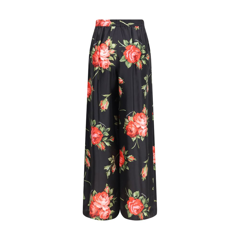 Dolce & Gabbana Multicolor Silk Casual Pants-2