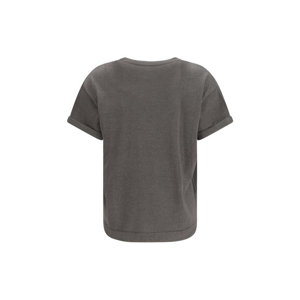 Brunello Cucinelli Grey Nylon T-shirt-2