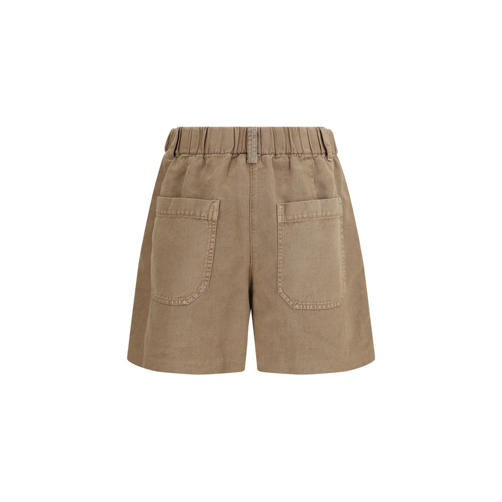 Brunello Cucinelli Beige Cotton Bermuda Shorts-2