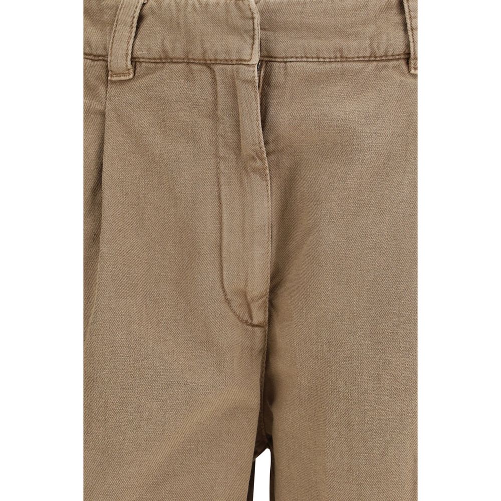 Brunello Cucinelli Beige Cotton Bermuda Shorts-3