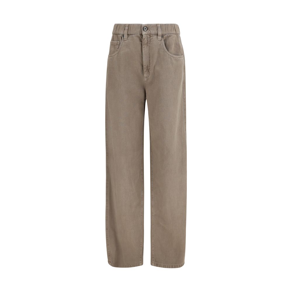 Brunello Cucinelli Beige Cotton Jeans Denim-1