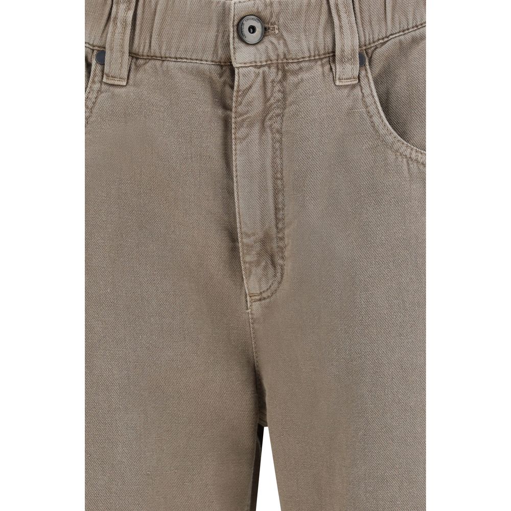 Brunello Cucinelli Beige Cotton Jeans Denim-3