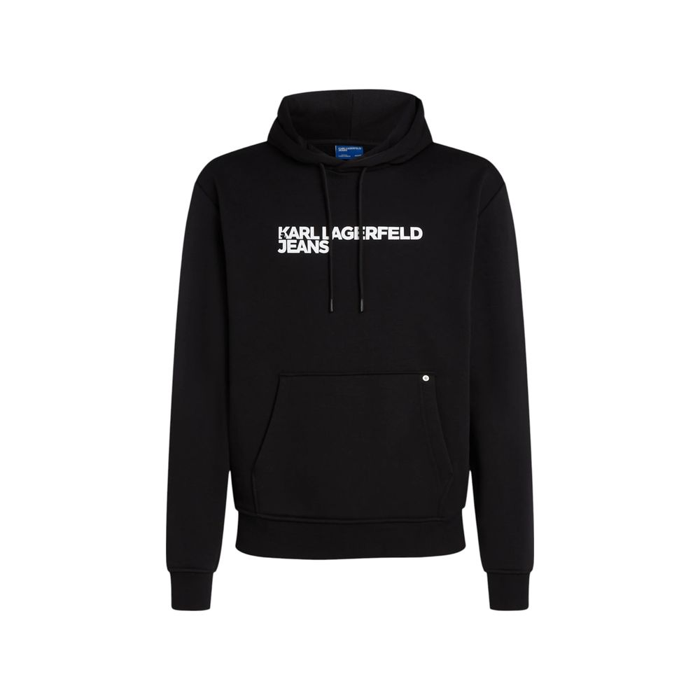 Karl Lagerfeld Schwarzer Baumwoll-Hoodie