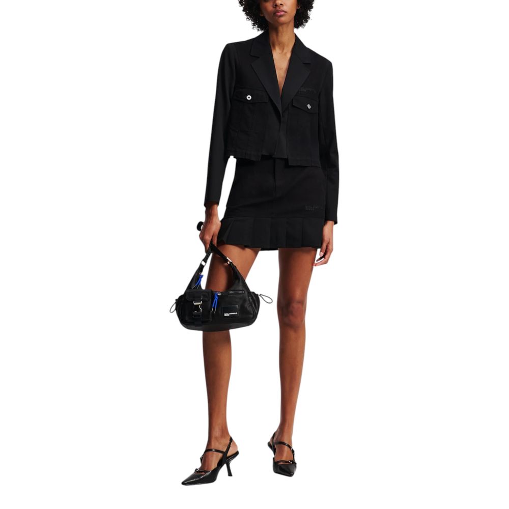 Karl Lagerfeld Black Polyester Blazer-4