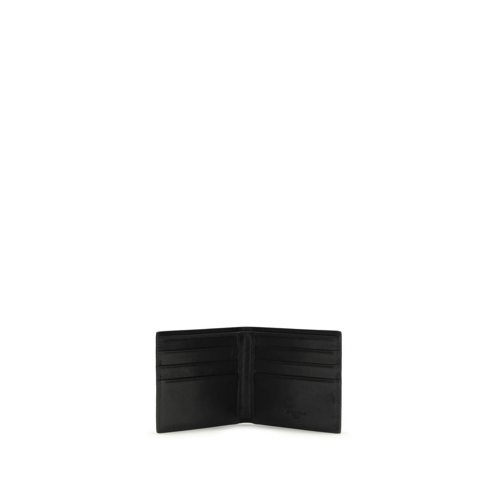Dolce & Gabbana Schwarzes Kalbsleder Bos Taurus Portemonnaie-3