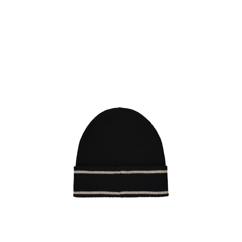Balmain Black Merino Wool Beanie-2