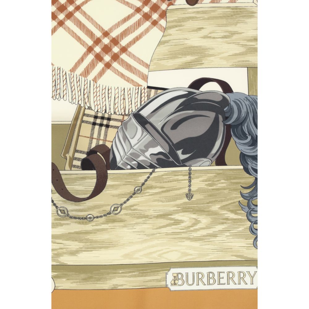 Burberry Mehrfarbiger Seidenschal-3