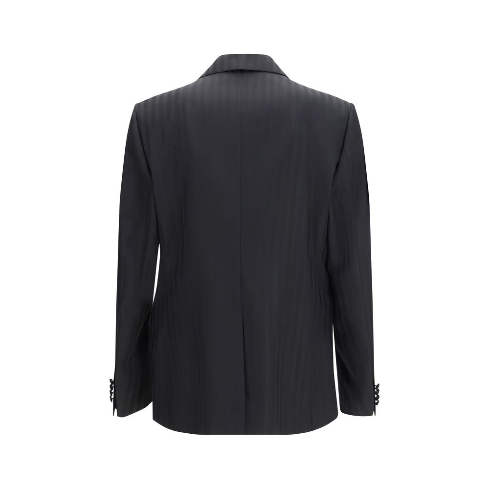 Dolce & Gabbana Schwarzer Blazer aus Fleece-Wolle-2