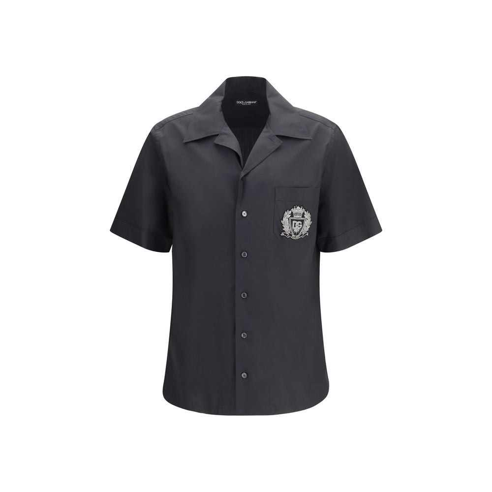 Dolce & Gabbana Black Cotton Short-Sleeved T-Shirt-1