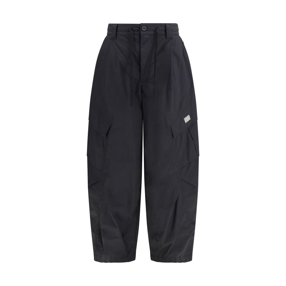 Dolce & Gabbana Black Cotton Cargo Trousers