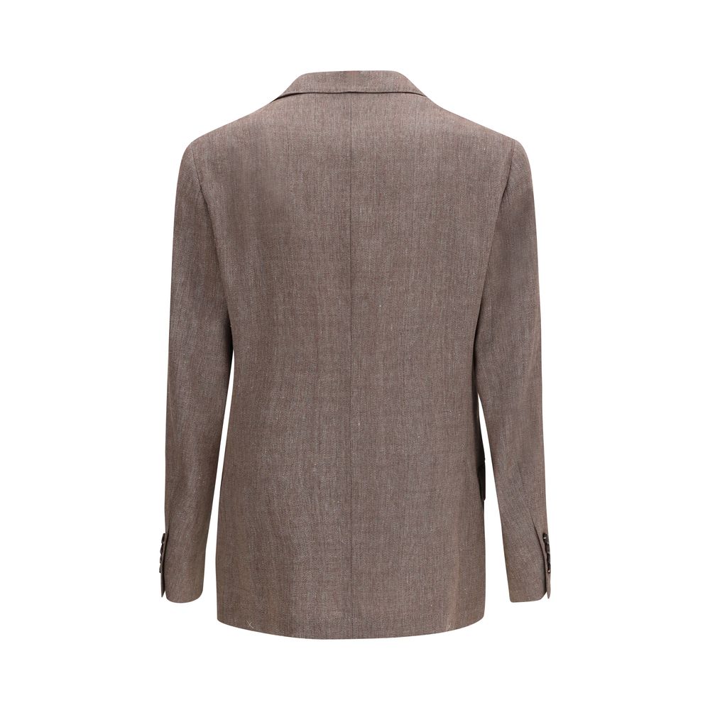Brunello Cucinelli Brown Linen Blazer-2