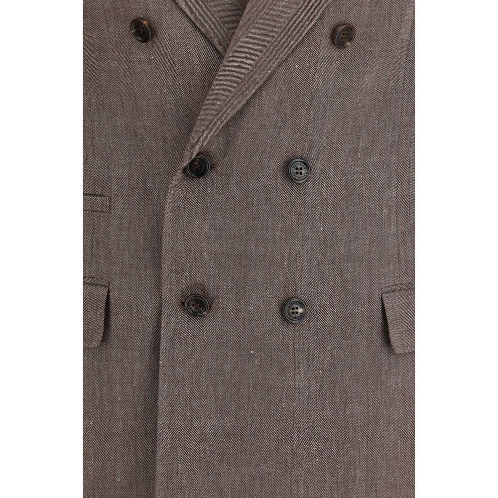 Brunello Cucinelli Brown Linen Blazer-3