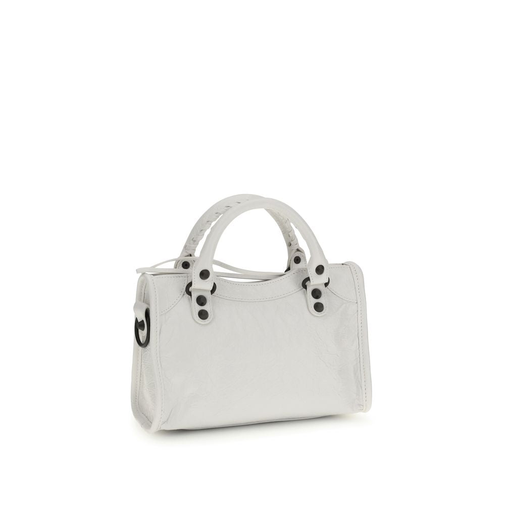 Balenciaga Weiße Kalbsleder Bos Taurus Handtasche-3