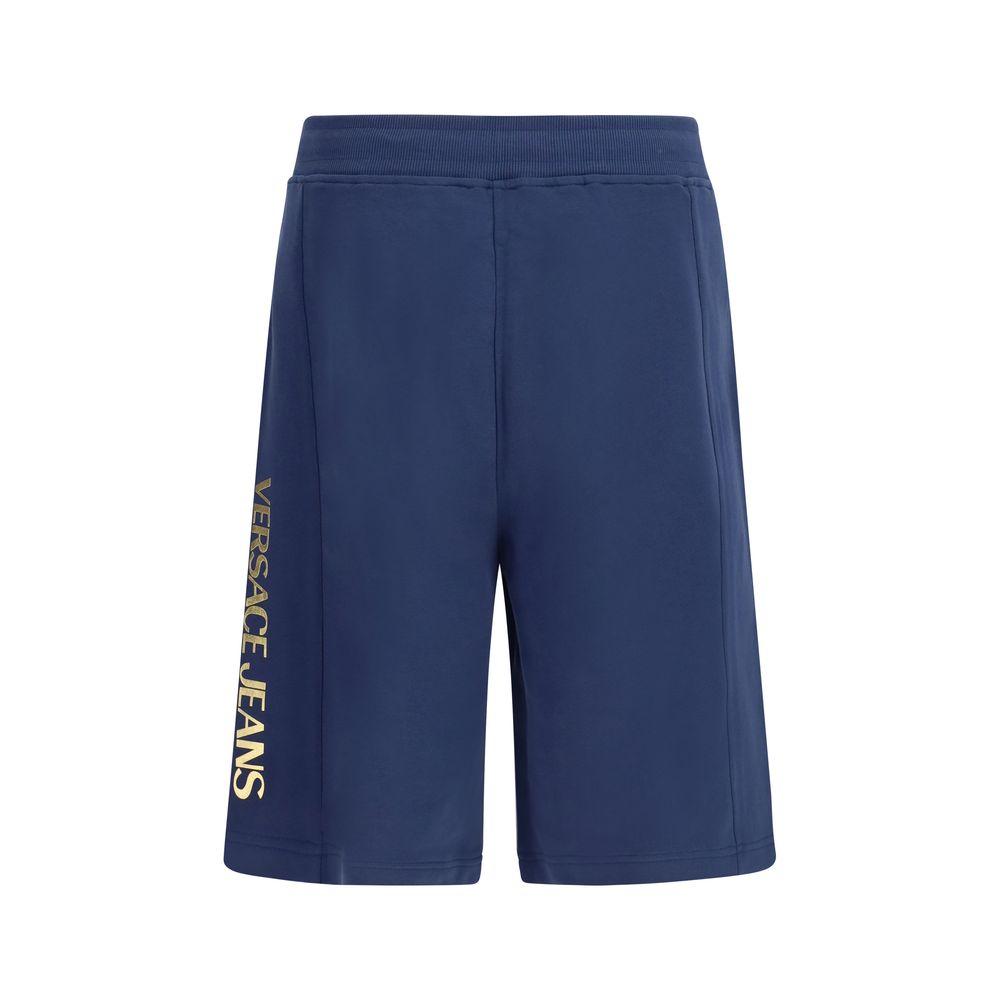 Versace Jeans Blaue Baumwoll-Bermudashorts-2