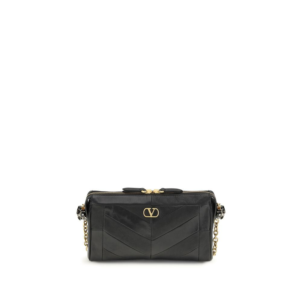 Valentino Garavani Black Lambskin Shoulder Bag Ovis Aries Aries-1