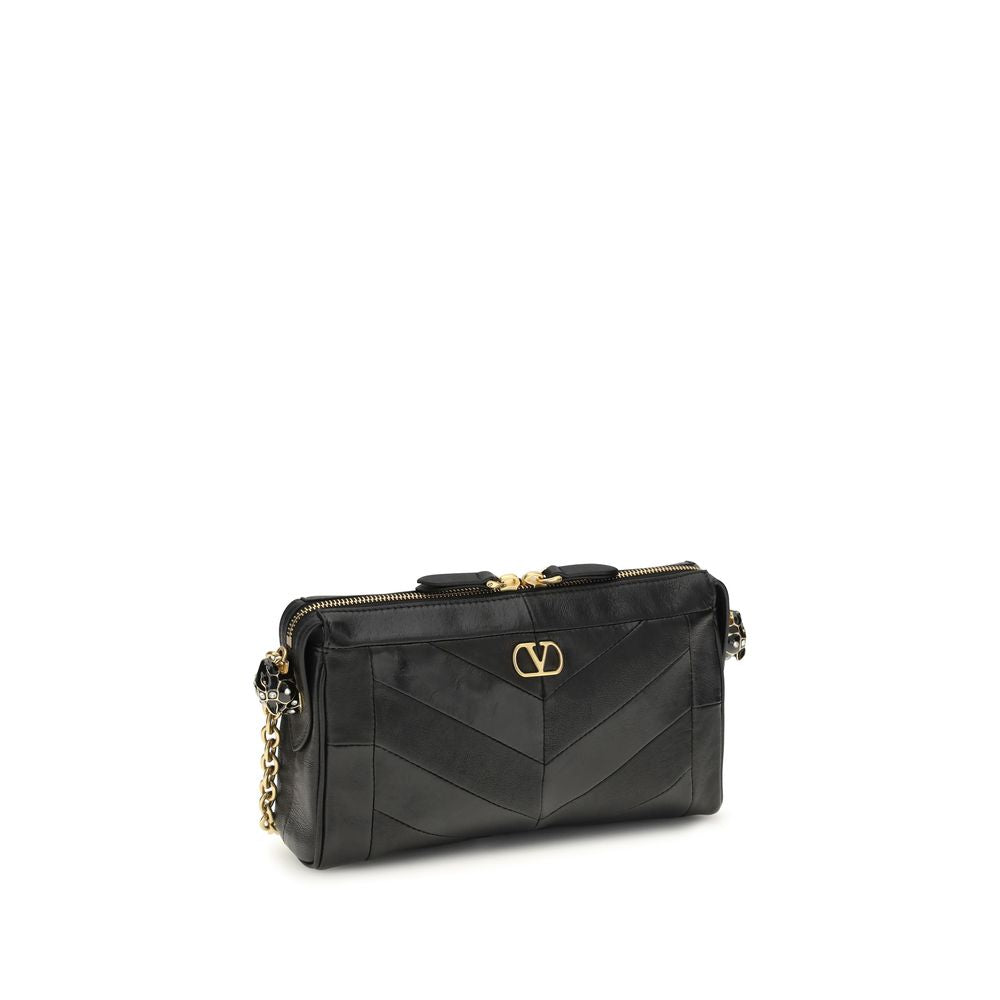 Valentino Garavani Black Lambskin Shoulder Bag Ovis Aries Aries-2