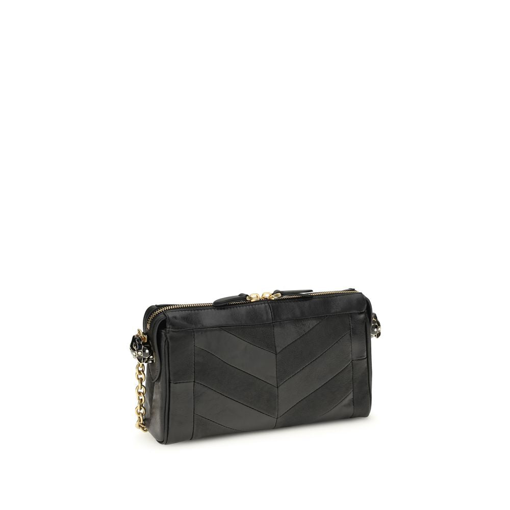 Valentino Garavani Black Lambskin Shoulder Bag Ovis Aries Aries-3