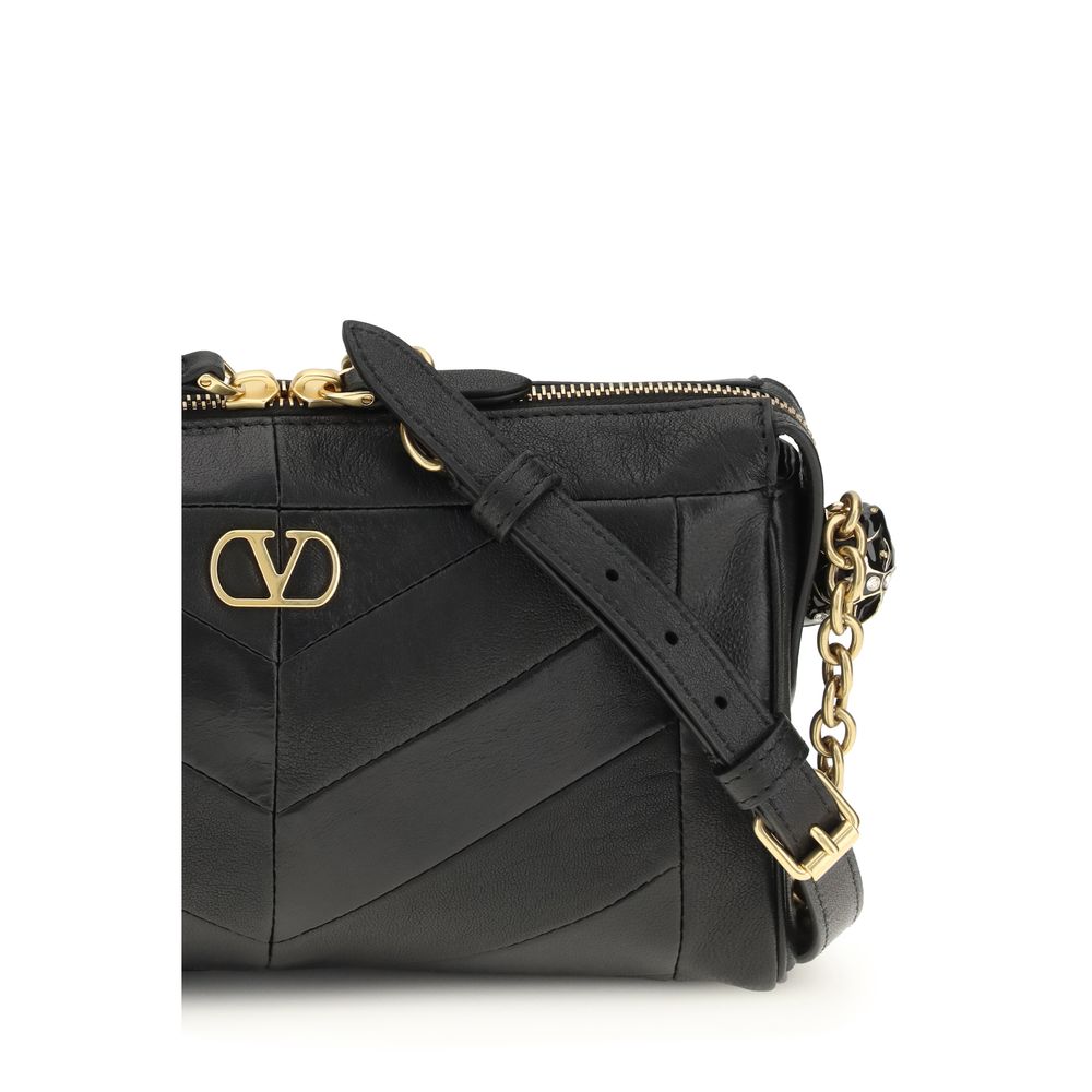 Valentino Garavani Black Lambskin Shoulder Bag Ovis Aries Aries-4