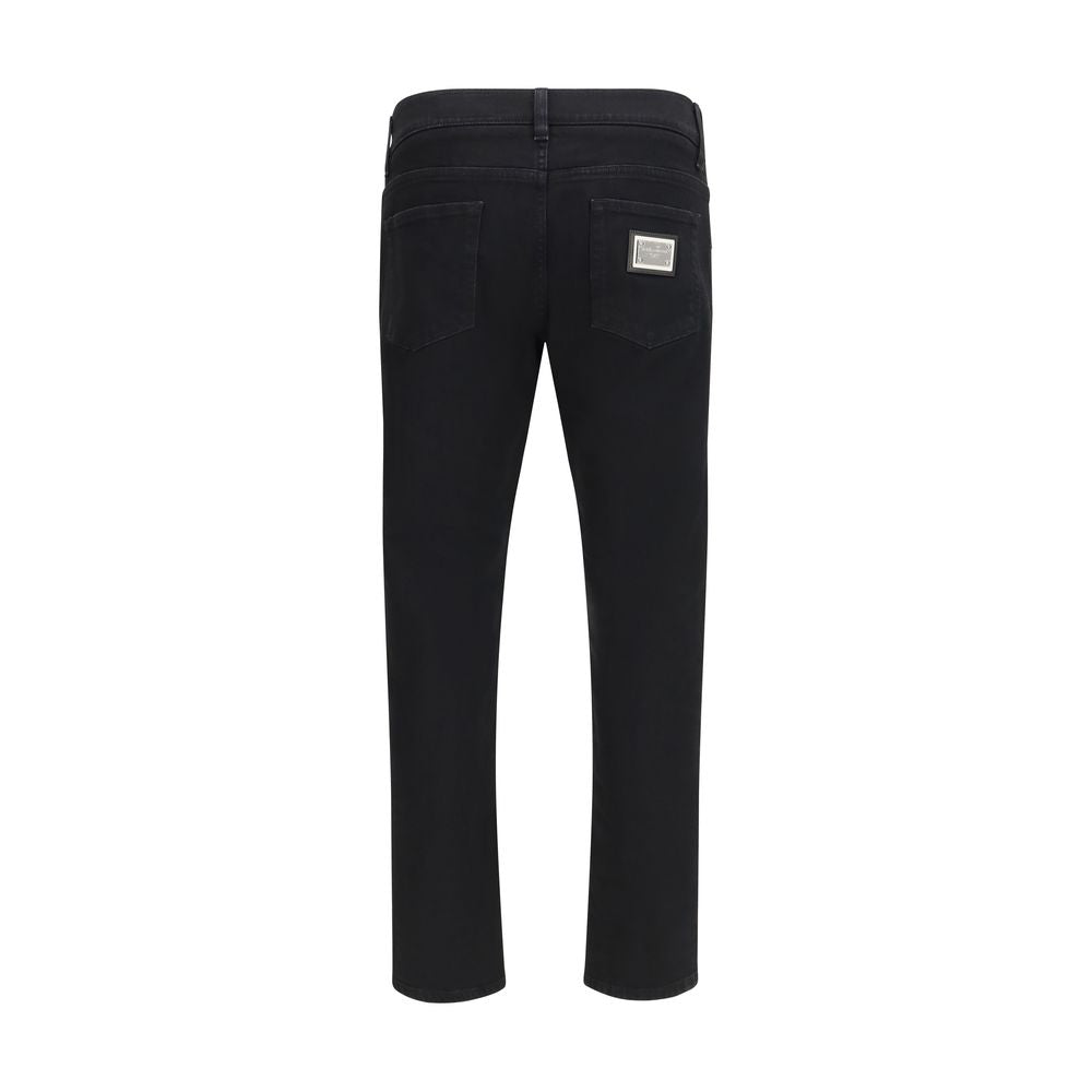 Dolce & Gabbana Black Slim-Fit Cotton Jeans-2