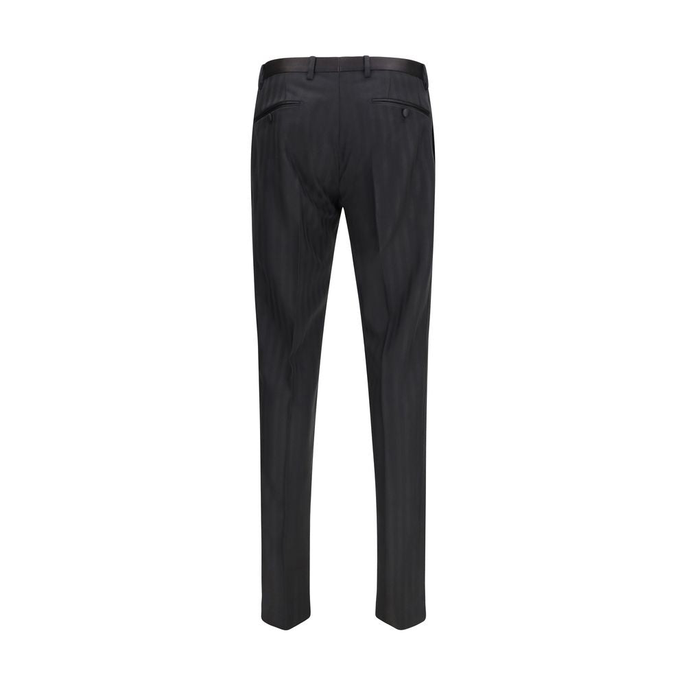 Dolce & Gabbana Schwarze Hose aus Fleece-Wolle-2