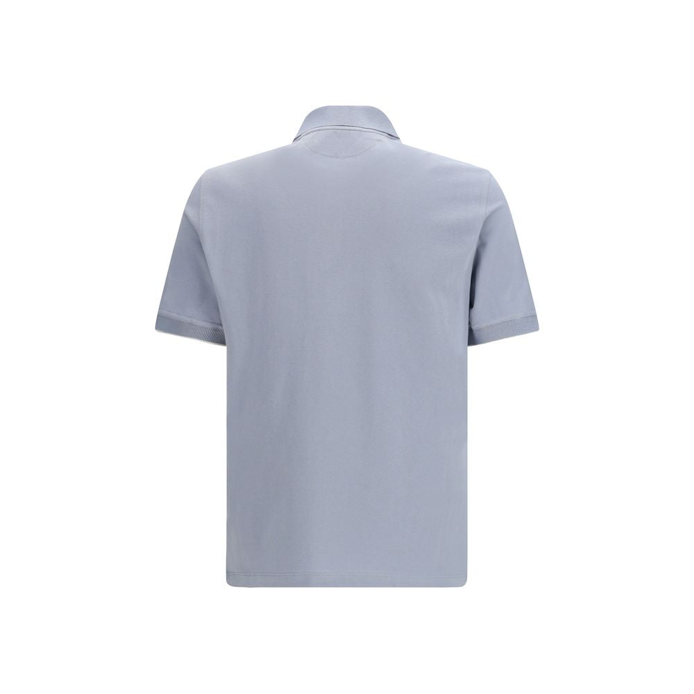 Brunello Cucinelli Blue Cotton Polo Shirt-2