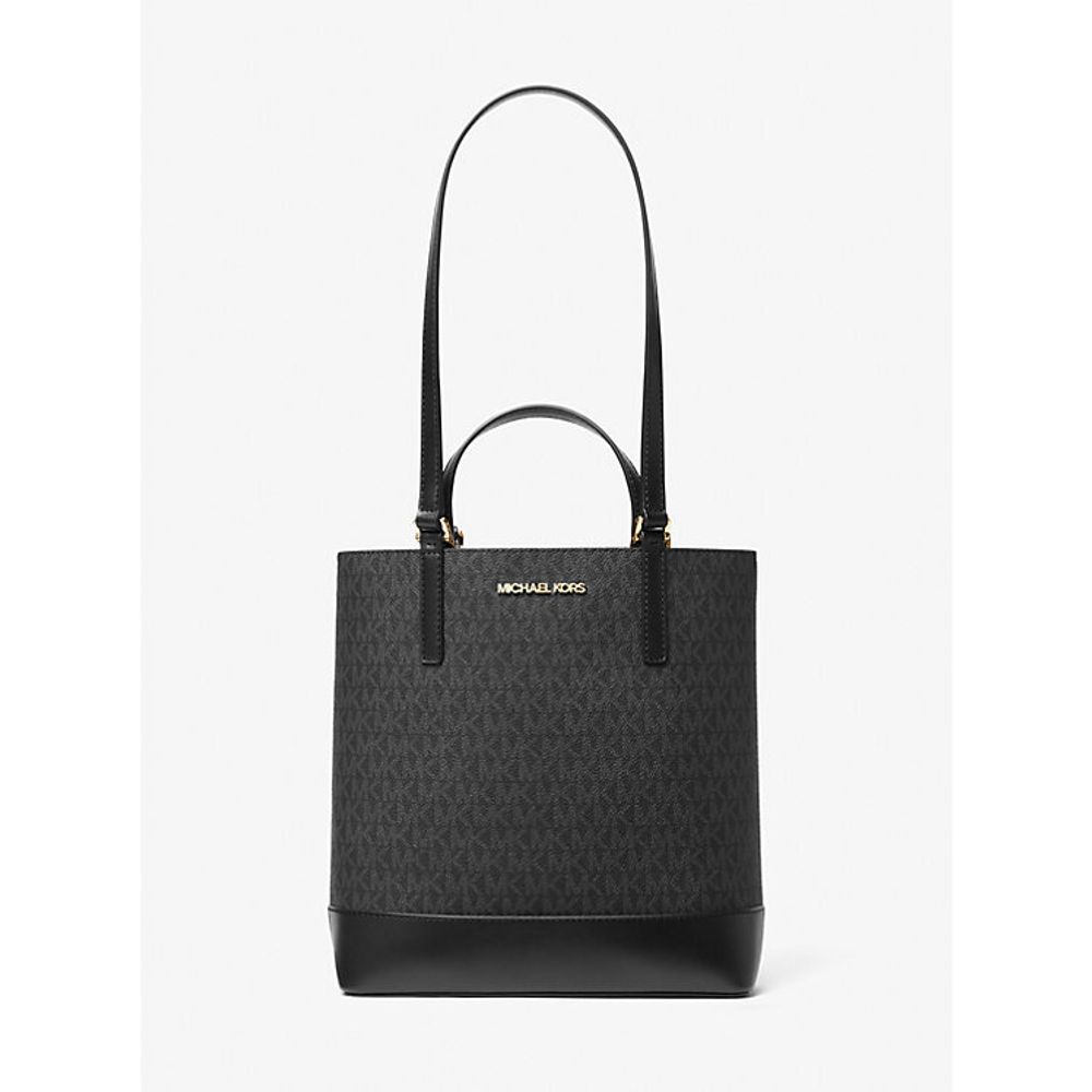 Michael Kors Schwarze Leder Schultertasche-1