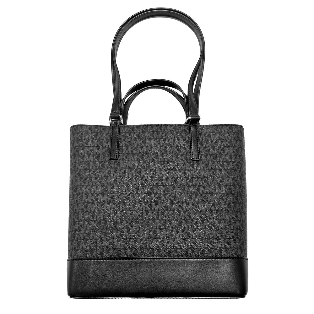Michael Kors Schwarze Leder Schultertasche-3