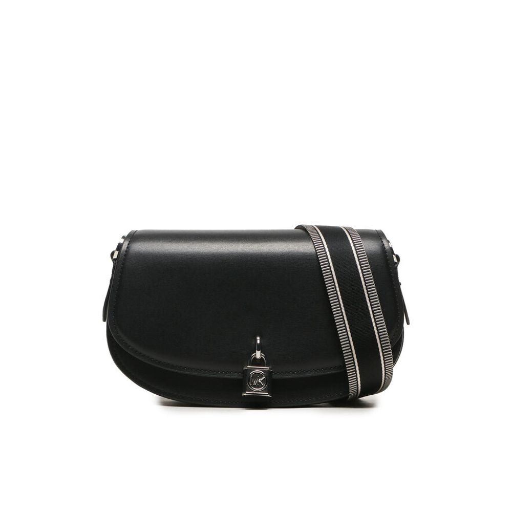 Michael Kors Schwarze Leder Schultertasche-1