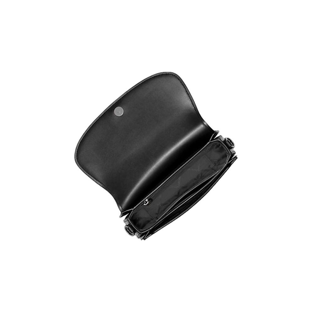 Michael Kors Schwarze Leder Schultertasche-3