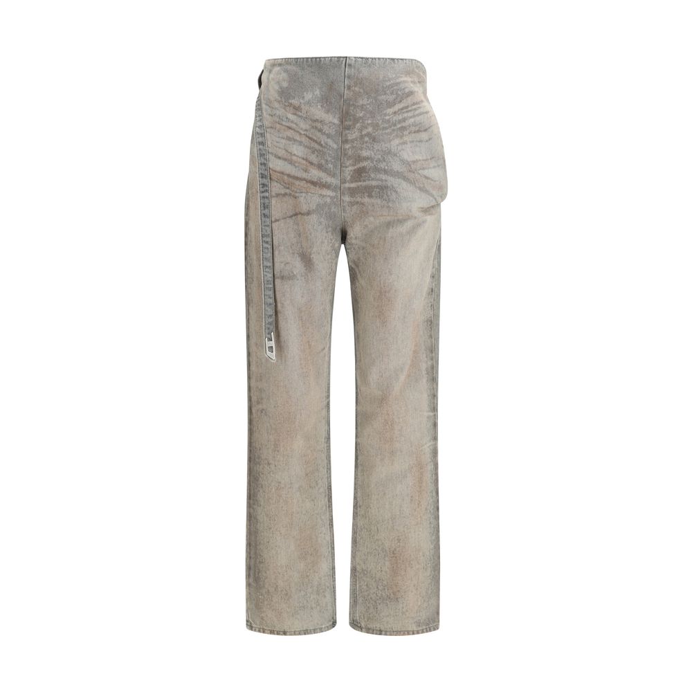 Diesel Grey Slim Fit Cotton Jeans
