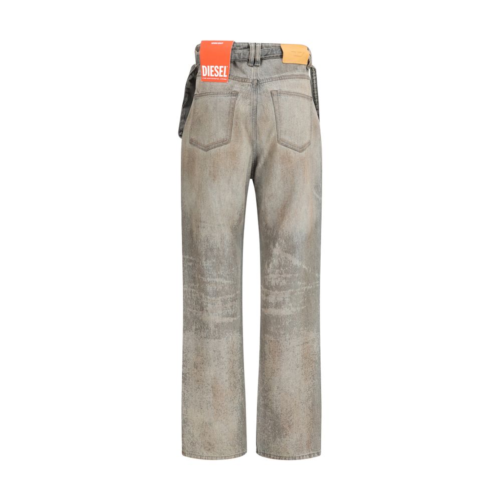Diesel Graue Slim Fit Jeans aus Baumwolle-2