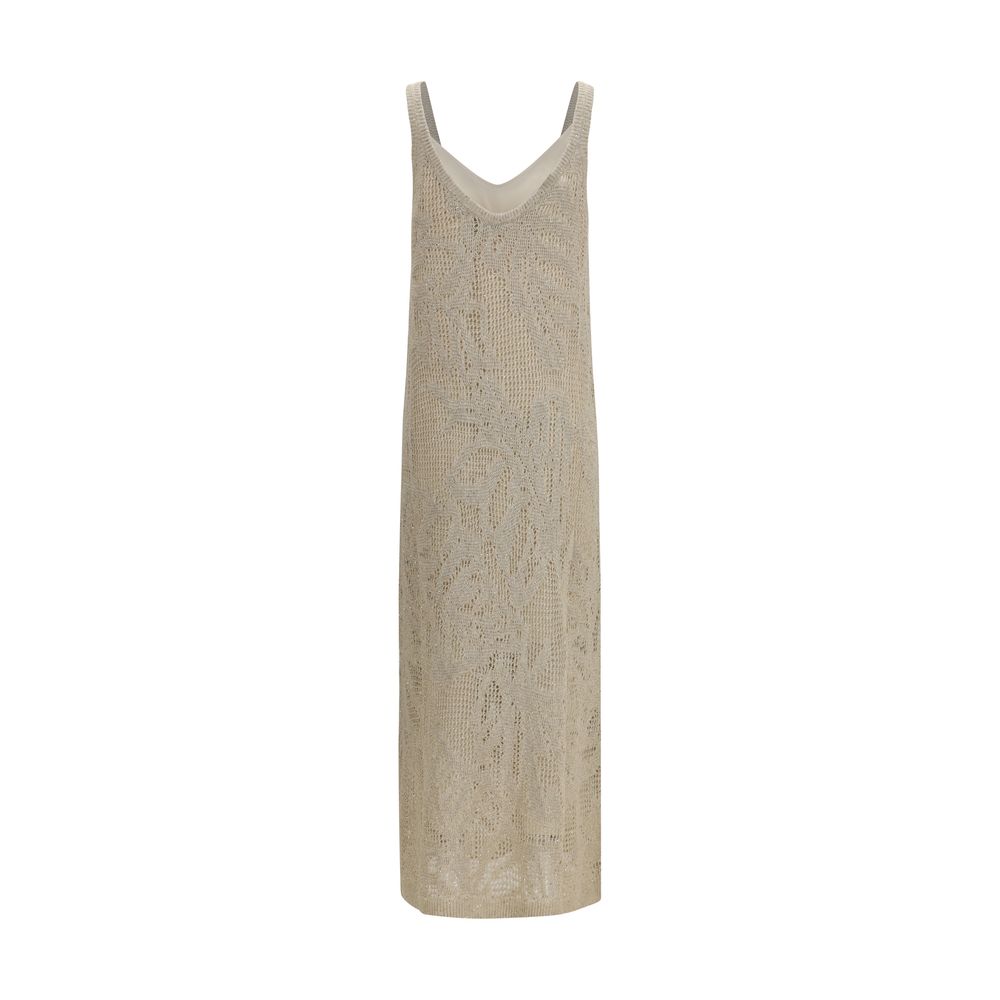 Brunello Cucinelli Beige Leinen-Freizeitkleid-2