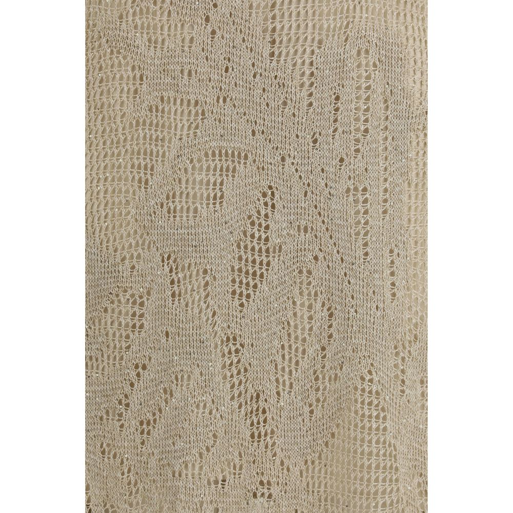 Brunello Cucinelli Beige Leinen-Freizeitkleid-3