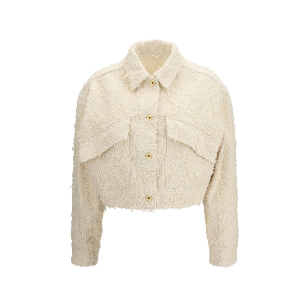 Brunello Cucinelli Beige Cotton Denim Jacket-1