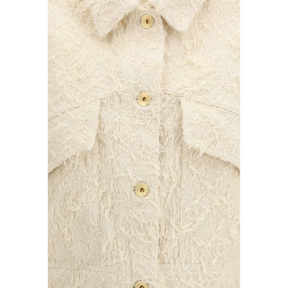 Brunello Cucinelli Beige Cotton Denim Jacket-3