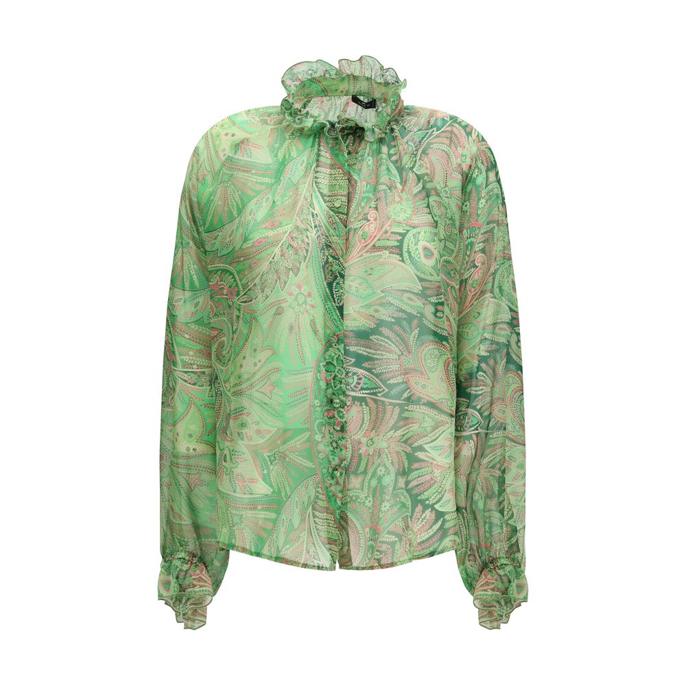 Etro Bicolor Silk Pattern Shirt-1