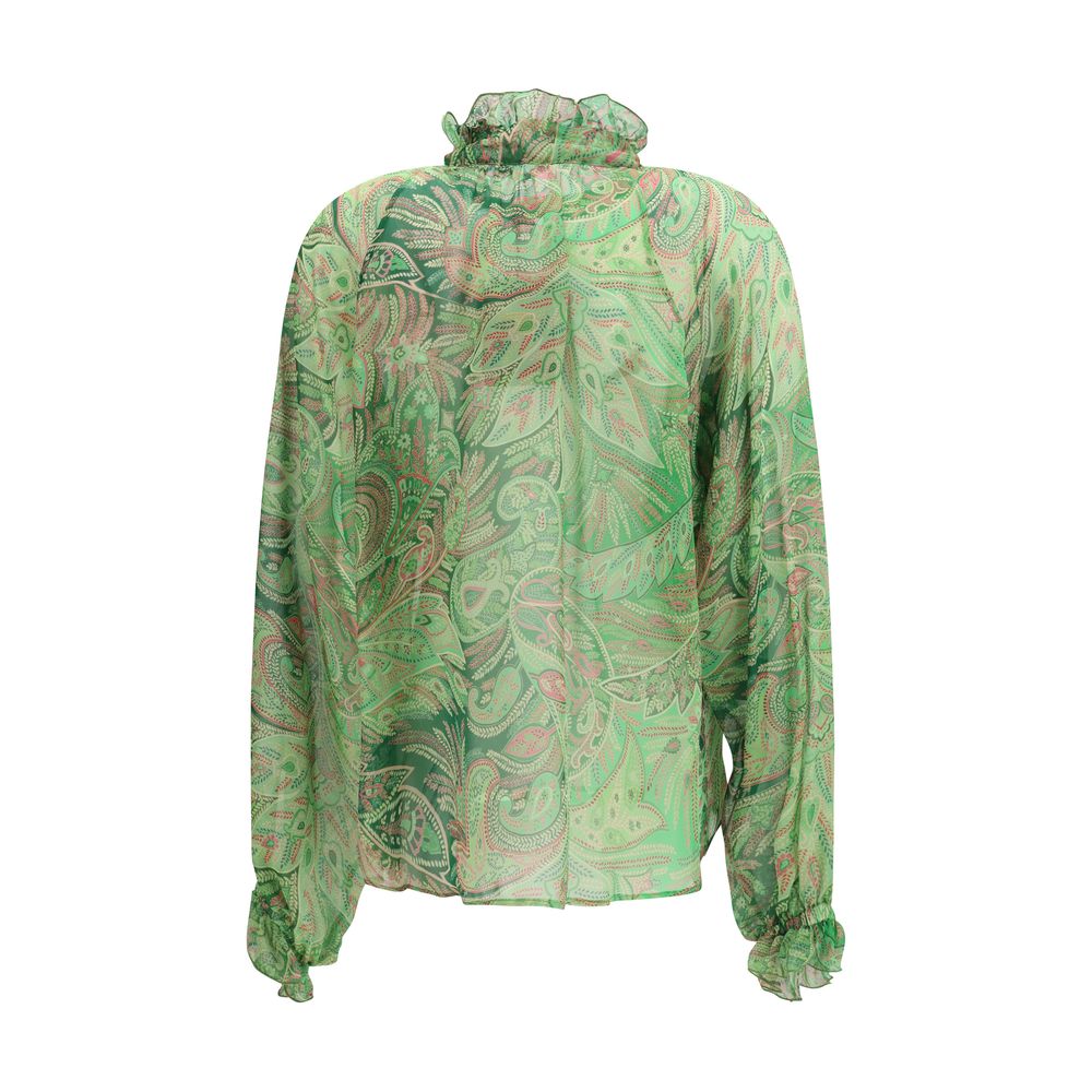 Etro Bicolor Silk Pattern Shirt-2