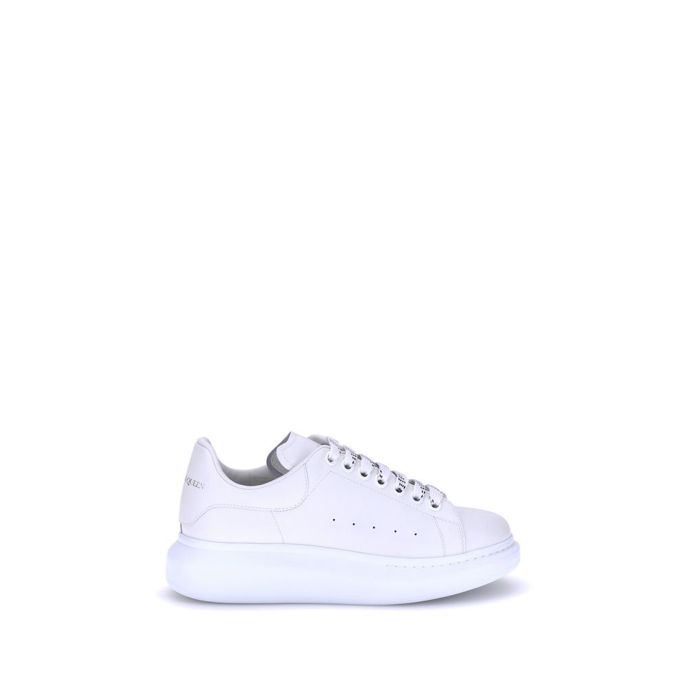 Alexander McQueen Weiße Bos Taurus Kalbsleder Plateau-Sneaker