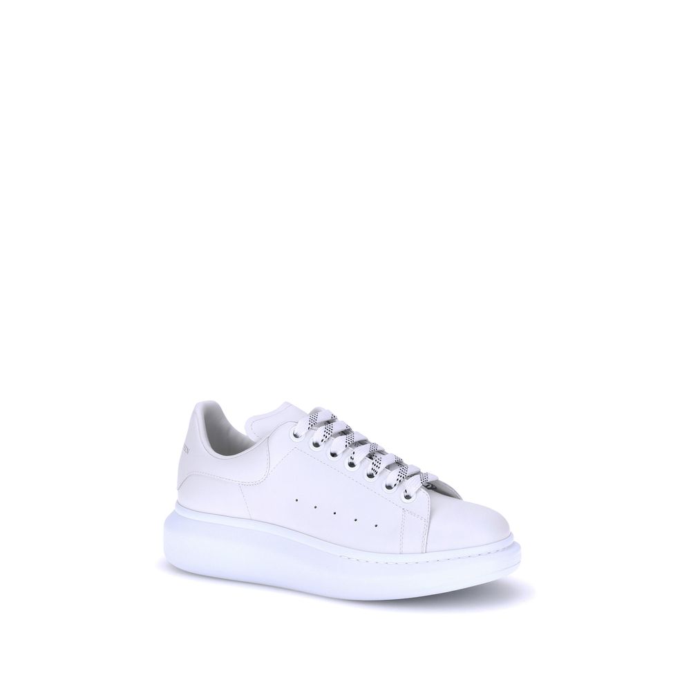 Alexander McQueen White Bos Taurus Calfskin Platform Sneakers-2