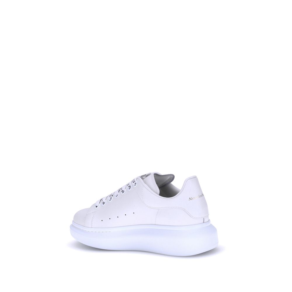 Alexander McQueen White Bos Taurus Calfskin Platform Sneakers-3