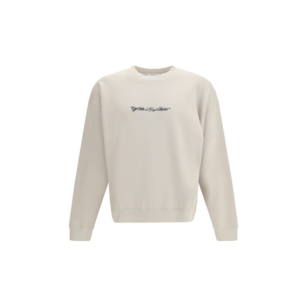 Off-White Beige Baumwoll-Sweatshirt-1