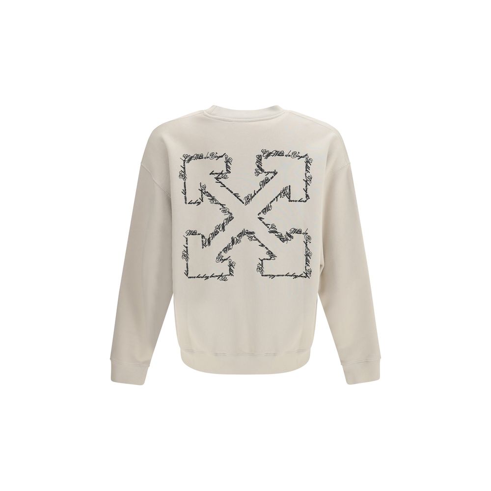 Off-White Beige Baumwoll-Sweatshirt-2