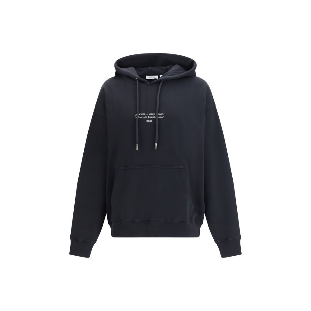 Off-White Schwarzer Baumwoll-Sweatshirt-1