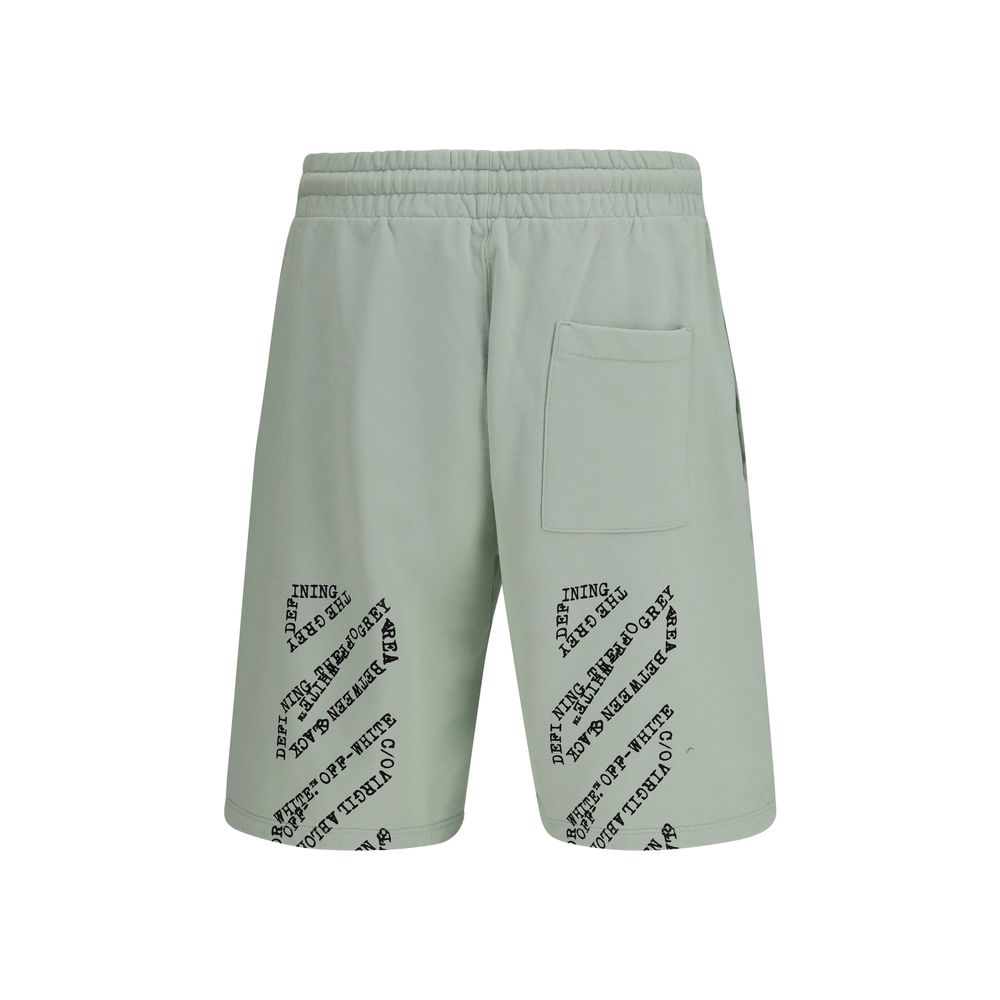 Off-White Zweifarbige Baumwoll-Bermudashorts-2