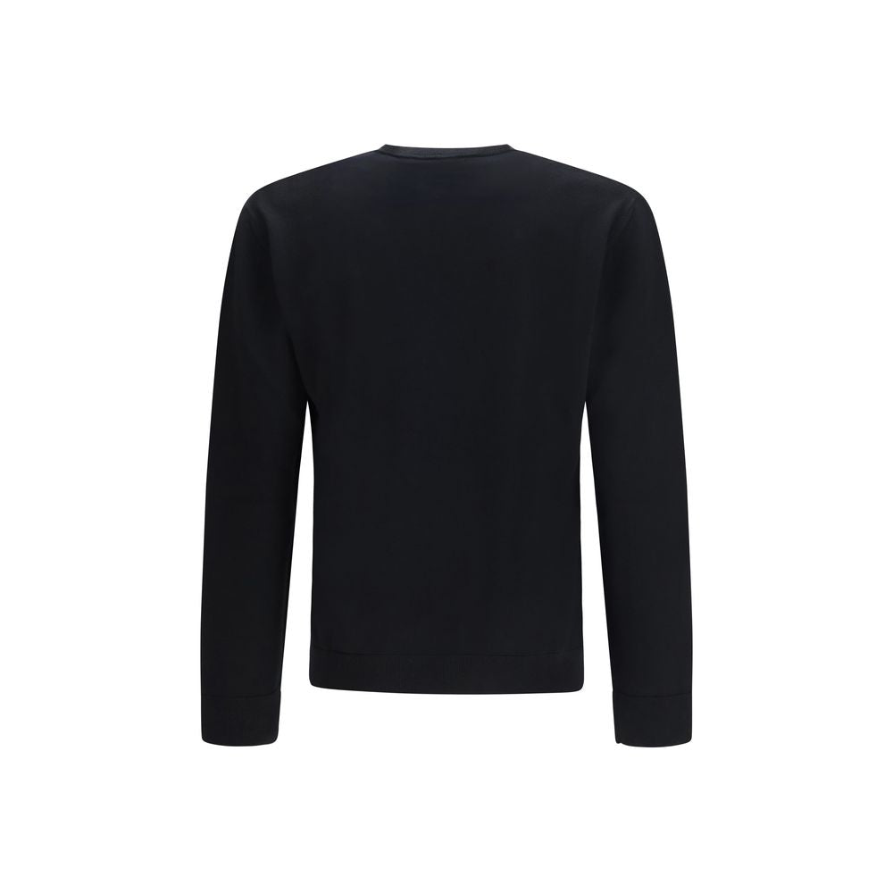 Valentino Schwarzer Sweatshirt aus Fleece-Wolle-2
